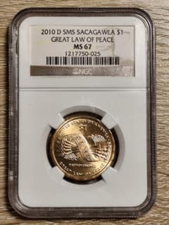 NGC MS67☆2010D アメリカ サカガウィア・ダラー 1ドル コイン - メルカリ