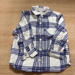 無印良品　チェックシャツ 90センチ　2枚セットのサムネイル