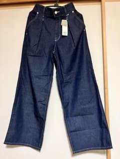 ライトデニムワイドパンツ(丈標準69.0～73.0cm)のサムネイル