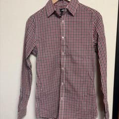 H&M チェック柄 長袖シャツ レッド ネイビー XSのサムネイル