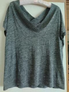 ZARA　新品　フレンチスリーブ　Linen　霜降りグレーのサムネイル