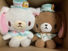 シュガーバニーズ ビスケット ぬいぐるみ しろうさ くろうさのサムネイル