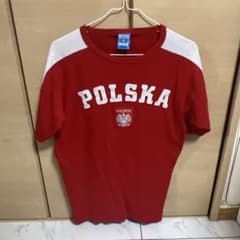 POLSKA ポーランド代表 半袖Tシャツ レッド ホワイトのサムネイル