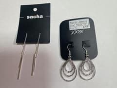 新品未使用 ピアス 2点セット チェーン＆ドロップのサムネイル