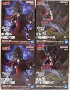 NARUTO-ナルト-疾風伝プライズフィギュア千手柱間&うちはマダラ 4点セット