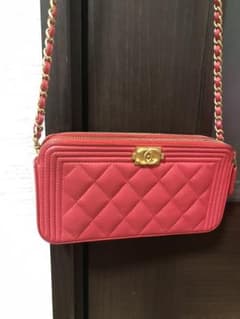 ボーイシャネル ♡チェーンウォレット♡ピンク♡クラッチバッグのサムネイル
