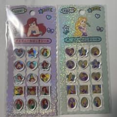 ラプンツェル　アリエル　ディズニープリンセス　おはじきシール　2種のサムネイル