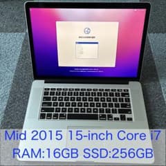 MacBook Pro Mid 2015 15インチ i7/16GB/256GB - メルカリ