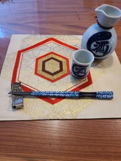 帯の手作りランチョンマット5枚セットのサムネイル