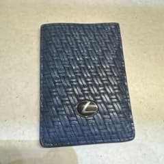 Lexus 編み込みレザー カードケース ネイビー - メルカリ