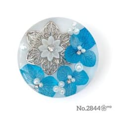No.2844❀》ハンドメイド レジンヘアゴム 限定カラー アナベル 大