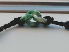 翡翠 三重リング 羽織紐 黒 - メルカリ