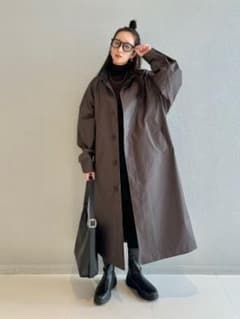 (値下げ)UNIQLO　U ダークブラウン ロングコートのサムネイル
