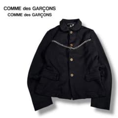 COMMEdesGARCONS】00s ポリ縮絨 丸襟ジャケット M - メルカリ