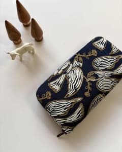 ミナペルホネン☆ラウンドファスナー長財布☆ハンドメイド - メルカリ