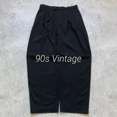 し*ん様 90s RE.UNION ワイド2タックスラックス W32 黒バギー - メルカリ
