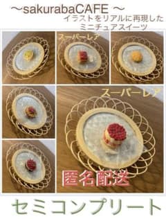 【匿名配送】イラストをリアルに再現したミニチュアスイーツ　6点セット　超レアありのサムネイル