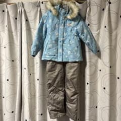 120㎝】子ども用スキーウェア 水色 雪の結晶柄 - メルカリ