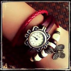 新品♪秋色wine♡Butterfly('∀`)ブレスウォッチ♡のサムネイル