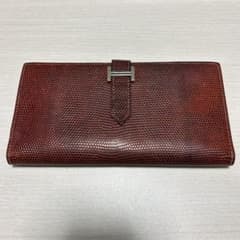 美品】HERMES ベアンスフレ リザード ブラウン シルバー金具 - メルカリ