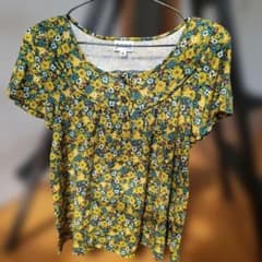 ホコモモラ　カットソー　セットアップ　華やか花柄　前ボタンのサムネイル