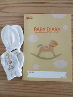 育児日記☆baby diary☆授乳記録☆ベビーミトン付きのサムネイル