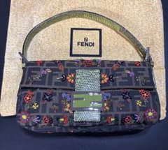 極美品】FENDI フェンディ ビーズ刺繍 バケット バッグ BOOK付き 