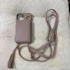 【美品】iPhone14 ショルダーケース ベージュ カードポケット付きのサムネイル