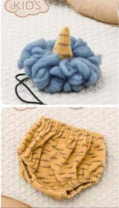 【♡新品未開封♡】スリーコインズ 節分 KIDS用青鬼のウィッグ 鬼のブルマのサムネイル