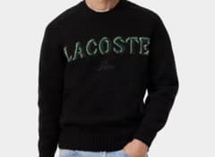 LACOSTE ブラック シャギーニットセーターのサムネイル