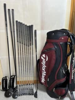 TaylorMade ツアーステージ　ゴルフクラブセット 赤黒キャディバッグ付き TaylorMade ツアーステージ ゴルフクラブセット 赤黒キャディバッグ