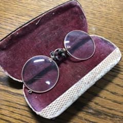 【タスケさん専用】パリ購入 フランスアンティーク フィンチメガネ 鼻眼鏡 ￼丸型 タスケさん専用】パリ購入 フランスアンティーク フィンチメガネ