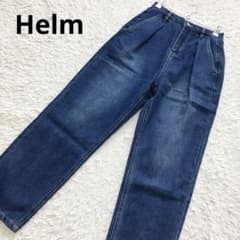 mika様専用　しまむら　Helm デニムテーパードパンツ　ネイビーブルーのサムネイル