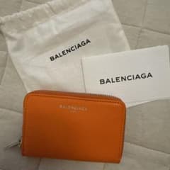 美品 BALENCIAGA オレンジ 小銭入れ - メルカリ