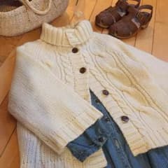 ゆんさん専用☆sm2ケーブル編みニットカーディガンのサムネイル