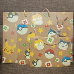 ポケパークカントー ピンズ 14点 まとめ売り ショッパー紙袋付き ポケパークカントー限定 ショッパー5枚セット 紙袋4枚（中2 小2