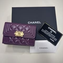 CHANEL【美品】ボーイシャネル コンパクトウォレット　財布　３つ折りのサムネイル