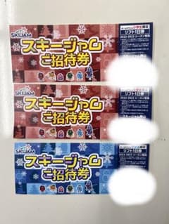 スキージャム勝山  リフトチケット 子供2枚     中学生1枚  ＋チラシ3枚のサムネイル