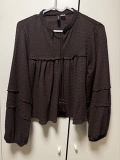 H&M DIVIDED ダークブラウン 長袖ブラウスのサムネイル