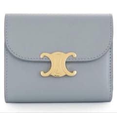 CELINE フラップウォレット トリオンフ スカイブルー 財布 - メルカリ