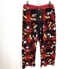 [Defective] Disney Mickey Key Mouse Fleece pants, red and black checkered