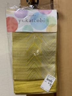 浴衣帯 黄色 金色  淡黄 新品未使用のサムネイル
