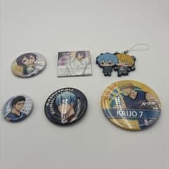黒子のバスケ 缶バッジ ラバーマスコット 6点セットのサムネイル