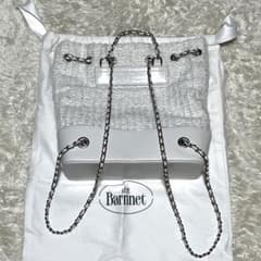 The Barnnet リュック バックパック ツイード チェーン ホワイト 白