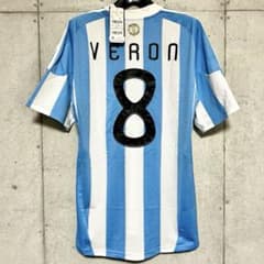 新品/タグ付き】2010南アフリカW杯 アルゼンチン代表 ♯8 ベロン【O