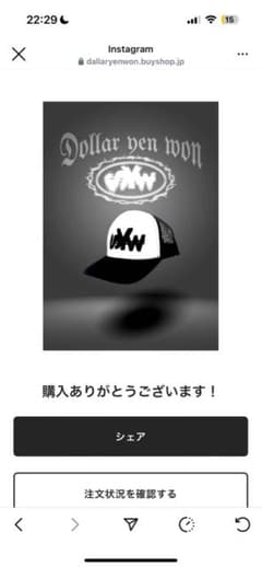 Dollar yen won メッシュキャップ 帽子のサムネイル