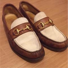 GUCCI ローファー ホワイト ブラウン 26.5cmのサムネイル