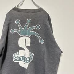 し*の様 黒タグ　OLD STUSSY ビッグシルエット スウェット グレー　クのサムネイル