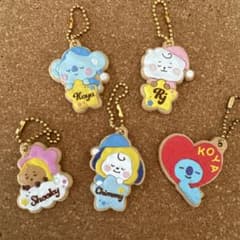 BT21 クッキー風キーホルダー 5個セット