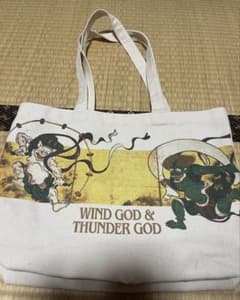 風神雷神図 トートバッグ キャンバス地のサムネイル